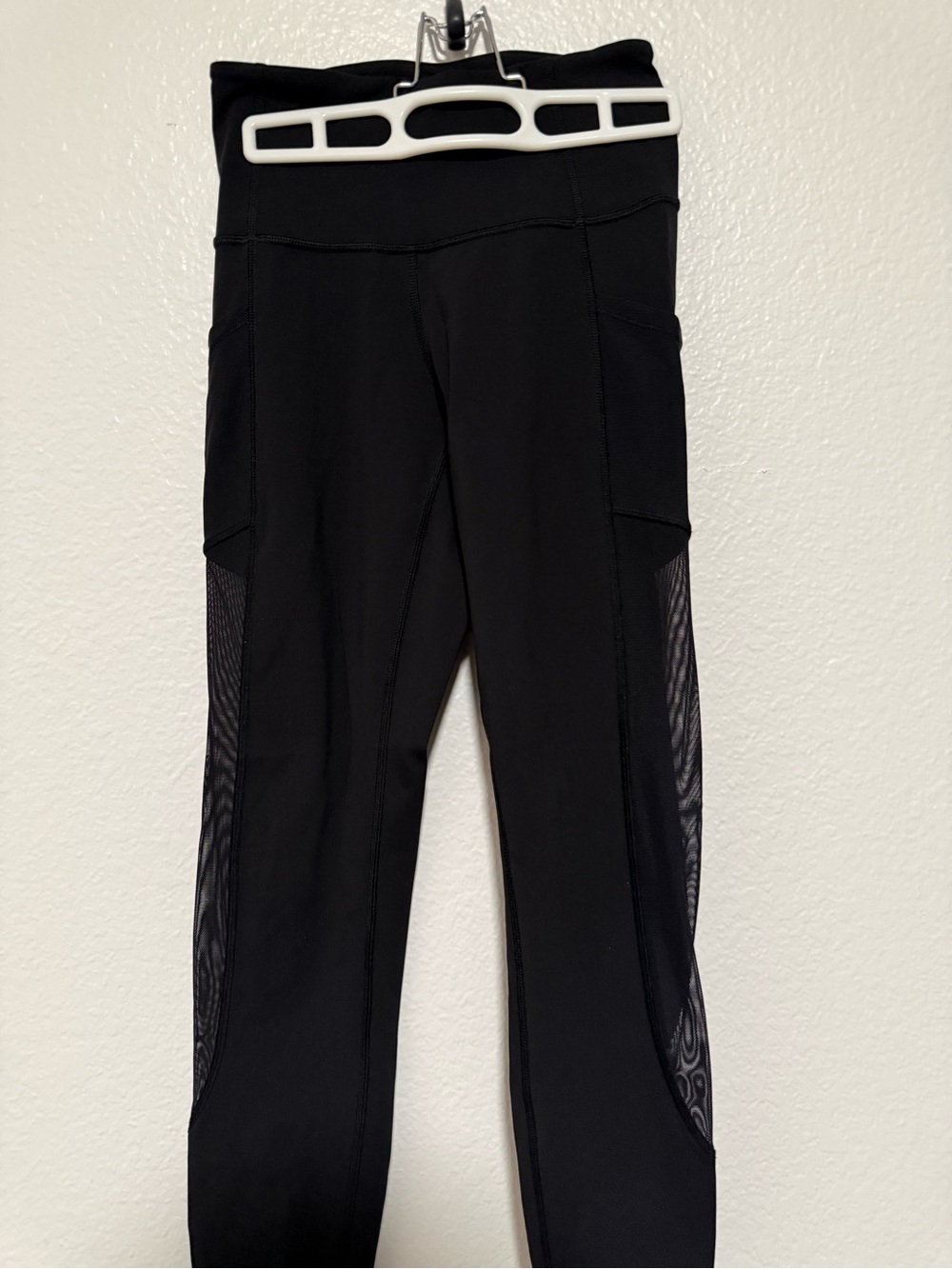 lululemon athletica Black High-Waist Leggings with Mesh Side Panels